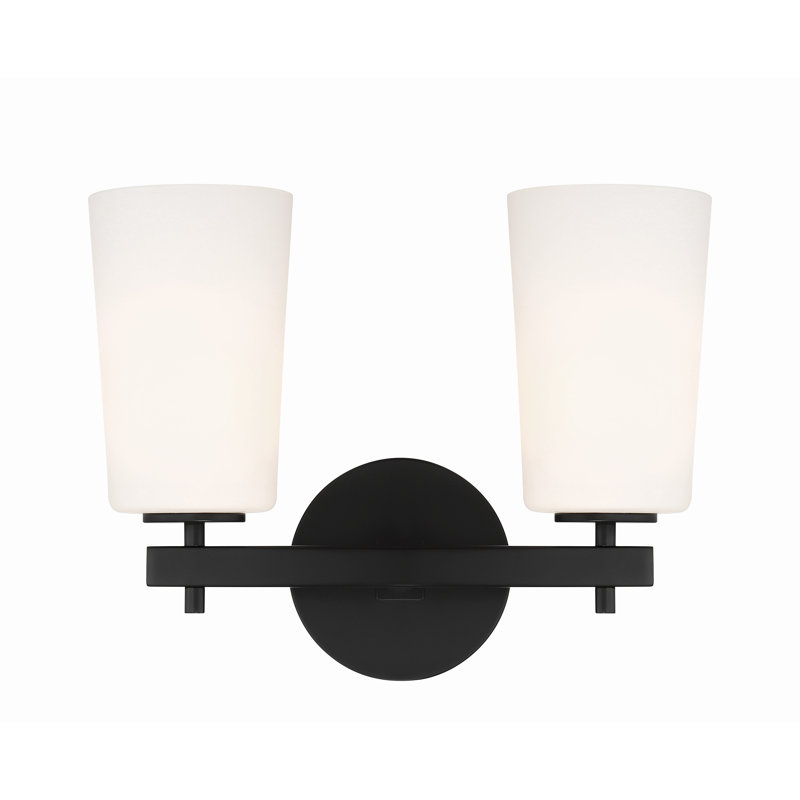 Éclairage pour salle de bain 2 lumières, Noir