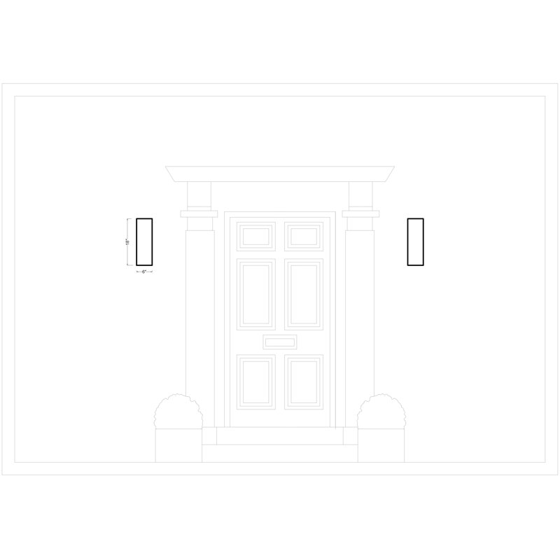 Outdoor Cylinders Two Light Wall Lantern, 18" H x 6" W x 7.75" D