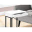 Table d'appoint moderne avec option de tiroir, aspect stratifié blanc et cadre de support en métal noir pour le rangement des accents dans la chambre à coucher et le salon, revêtement de base