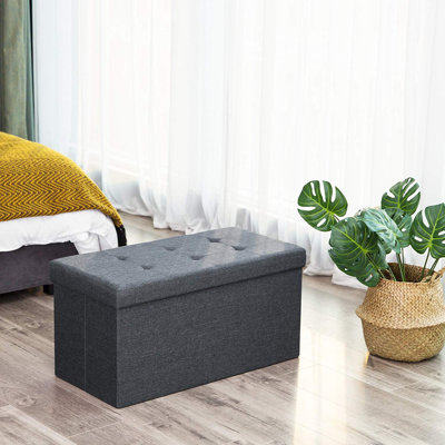 Bonnard 76cm Wide Tufted Rectangle Solid Colour Ottoman with Storage
