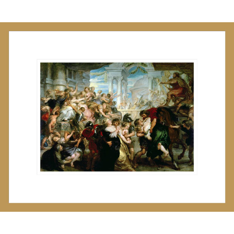 «The Rape of the Sabine Women» par Peter Paul Rubens, impression giclée encadrée, H 13,55 po x l 16,75 po