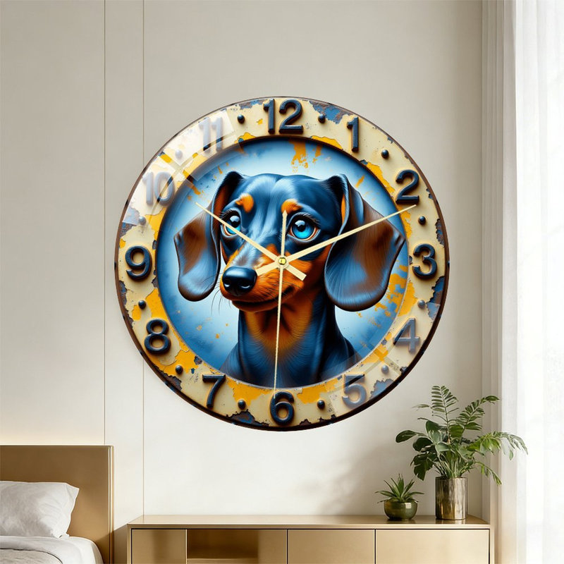 Horloge murale teckel 16 po