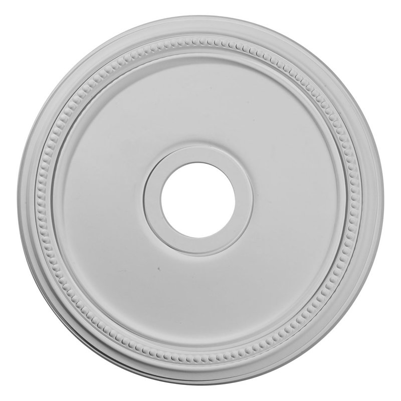 Endurathane Diane Ceiling Medallion, 18"OD x 3 5/8"ID x 1 1/8"P (Fits Canopies up to 5 3/8"), Factory Primed, Primed White
