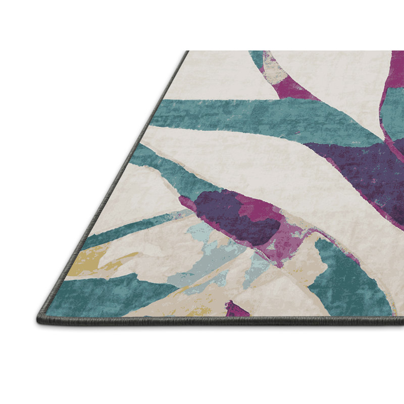 Tapis gris soyeux et moelleux, Rectangle 7 pi x 10 pi