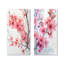 «Pink Cherry Blossoms Summer Embrace I», art mural floral 2 panneaux-289325351-289325348
