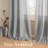 Linen Blended Textured Semi-Sheer Grommet Curtains - 37"/52" Widths Semi-Private & Light-Filtering Linen-Style Panels for Bedroom -299404357-299404347