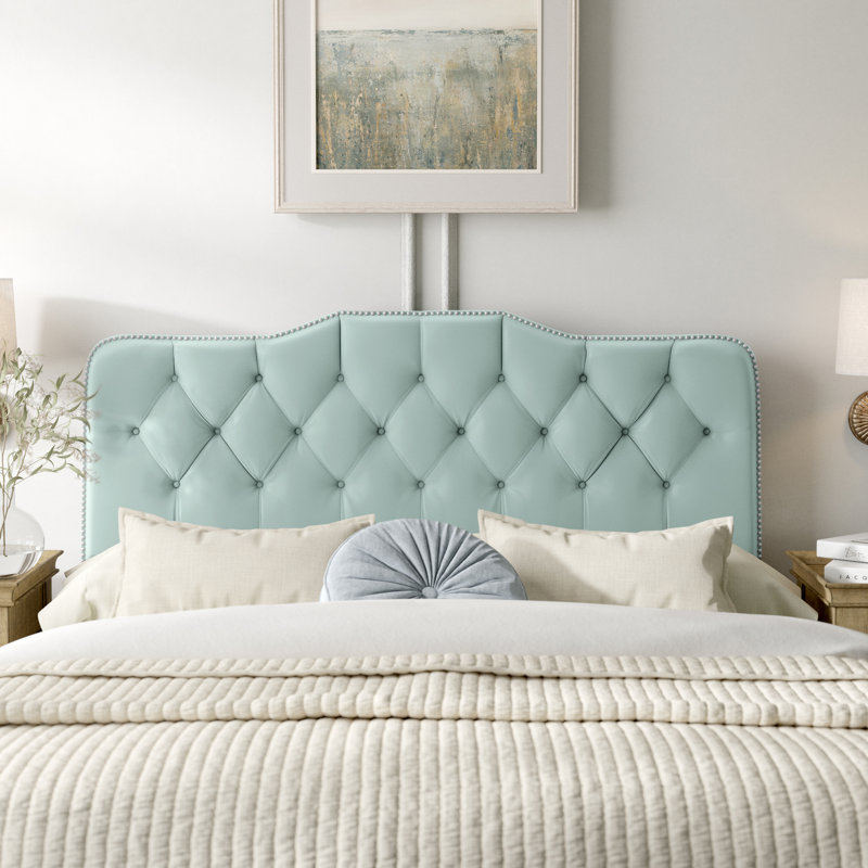 Aurkene Upholstered Headboard, Twin, Velvet White