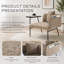 Fauteuil lounge moderne avec table d'appoint et poches de rangement-661373071