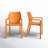 Plastic Outdoor Stacking Dining Armchair-463204983
