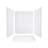 60" X 32"w Shower Combo Kits With Three Pics Gloss White Shower Walls and Shower Base