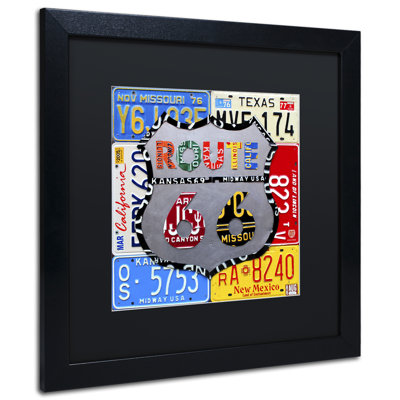 « route 66 », impression encadrée sur toile encadrée