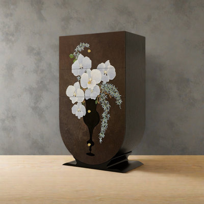 Vintage Floral Four-Drawer Chest