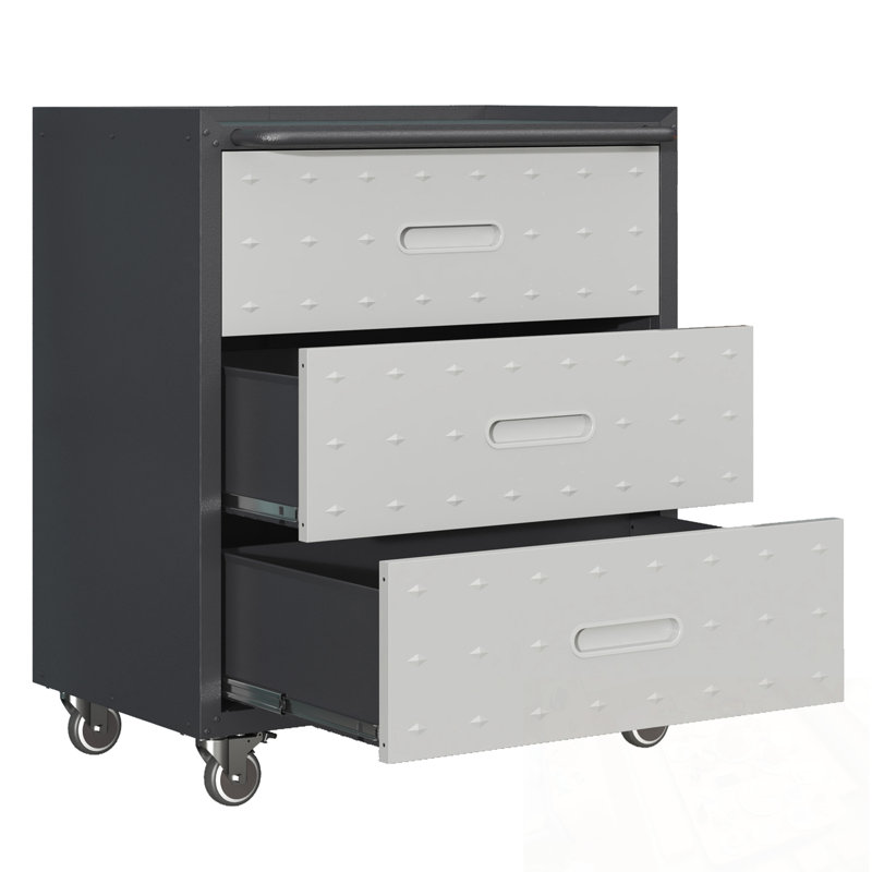 Metal Storage Cabinet With 3 Drawers