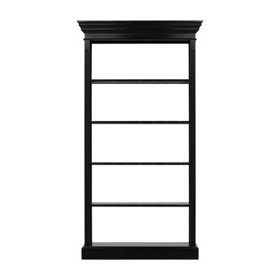 Furniture Classics Selma Black Mahogany Bamboo Bookcase