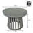 Solanya 28" Modern Round Acacia Wood Outdoor Coffee Table, Slatted Tapered Base, Weather-Resistant Gray Wash Gray Patio Deck Furniture-977051234