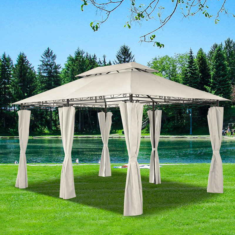 Arpi 4m x 3m Metal Patio Gazebo, Beige
