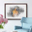 Blue and Yellow Macaw Parrot in Abstract - Picture Frame Drawing Print-55687069-55687070
