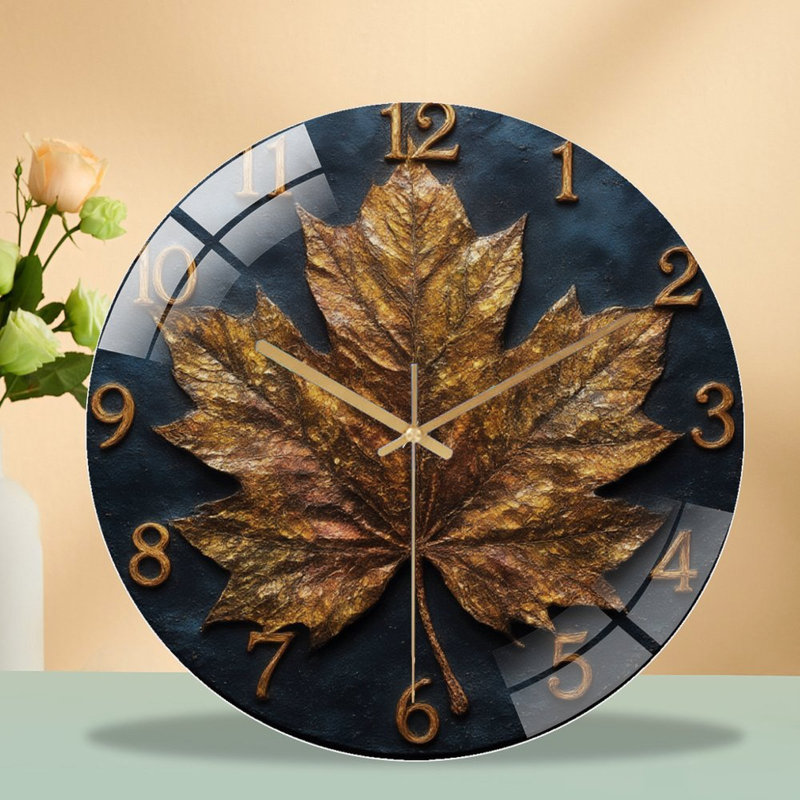 Horloge murale érable et feuille d'érable