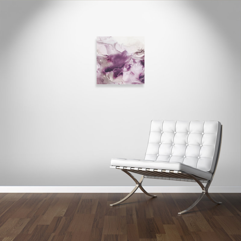 Swerve lavande - peinture sur toile sans cadre, H 24 po x l 24 po x P 1,38 po