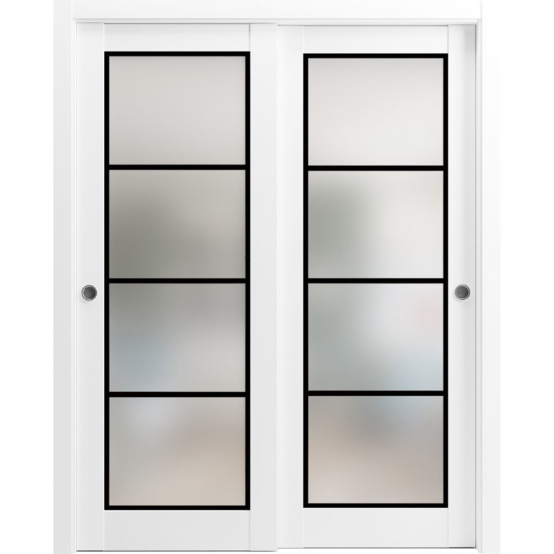 Porte de grange en bois manufacturé 2132, 84 po x 84 po