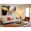 «Triptych Canvas Wall Art - Modern Abstract Gold Black Triptych, ensemble de toiles pour salon luxueux, décoration dynamique rouge audacieuse et géométrique, reproduction d'art-2110924293