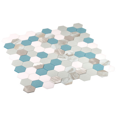 1.18'' W x 1.18'' L Vinyl Peel and Stick Mosaic Tile
