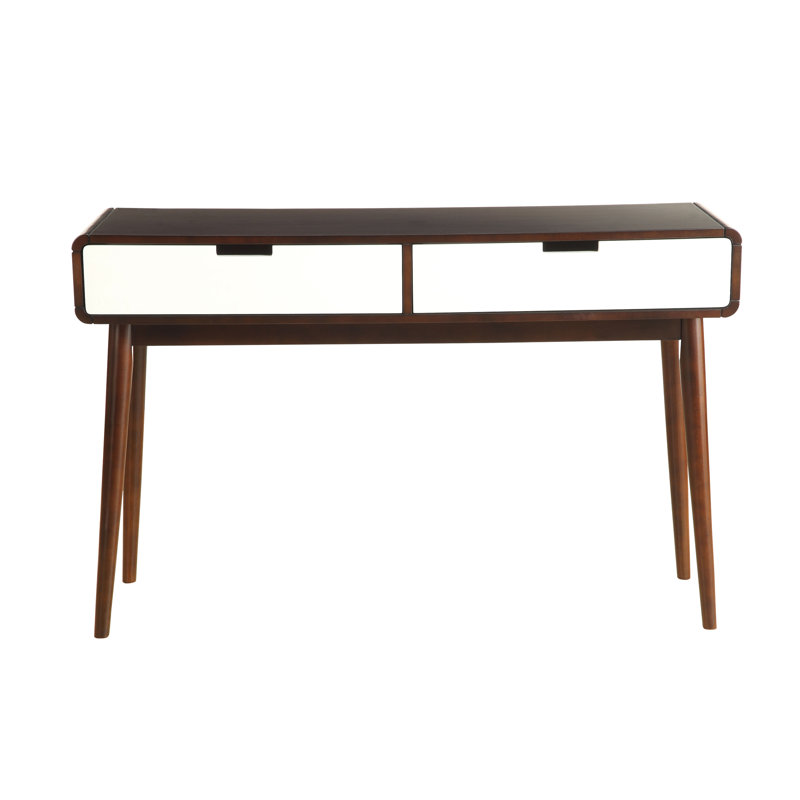 White & Espresso Finish Sofa Table
