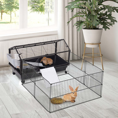 Versatile Small Animal Playpen Cage with Convenient Features for Happy Pets