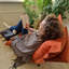 Cotton and Olive Throw-68766512