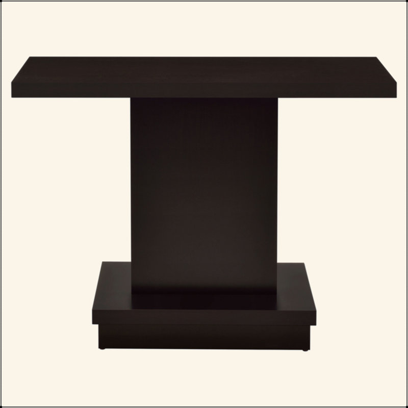 Engineered Wood Pedestal Console Table