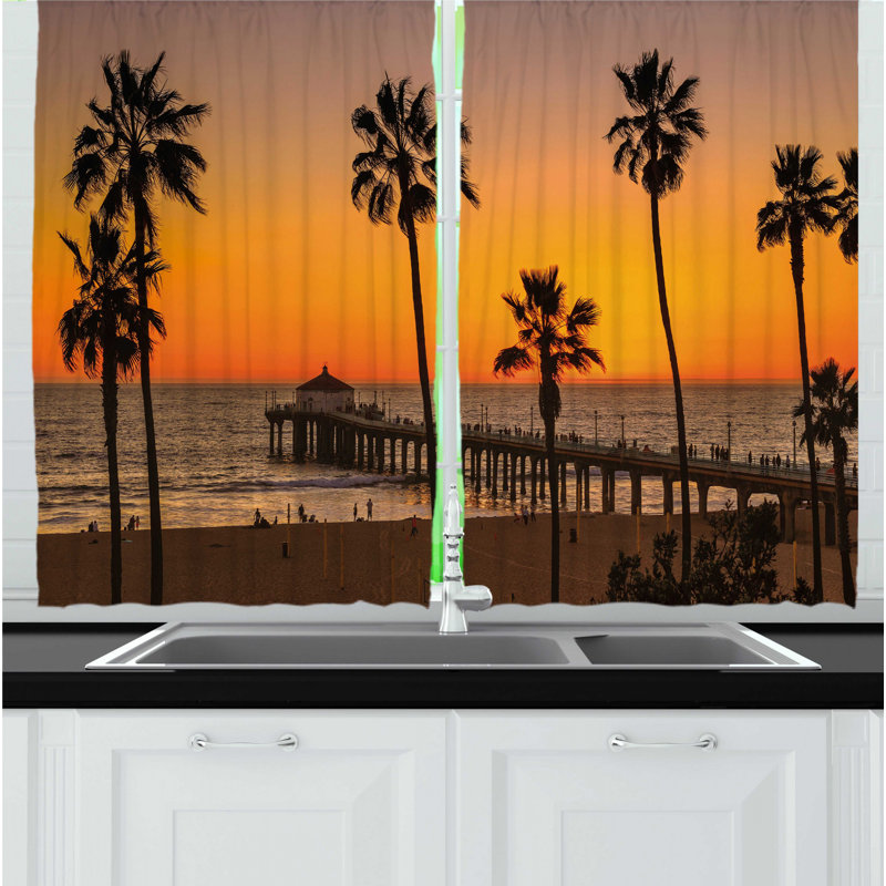 Ruffled Kitchen Curtain
