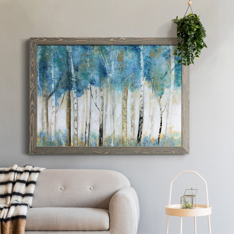 Magical Wood - Peinture sur toile encadrée, H 31,5 po x l 23,5 po x P 1,5 po, Gris