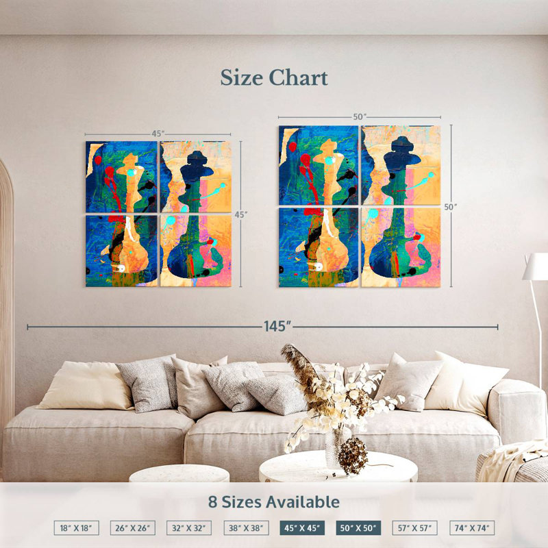 Senne Two Kings, 50" H x 50" W