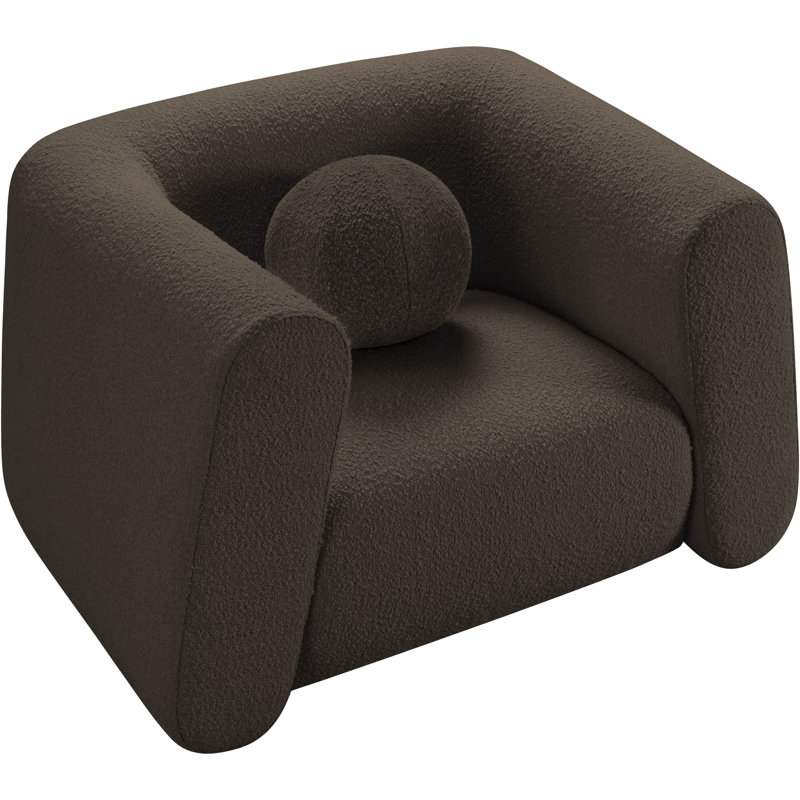 Dalinda 48 de large, Tissu brun bouclé