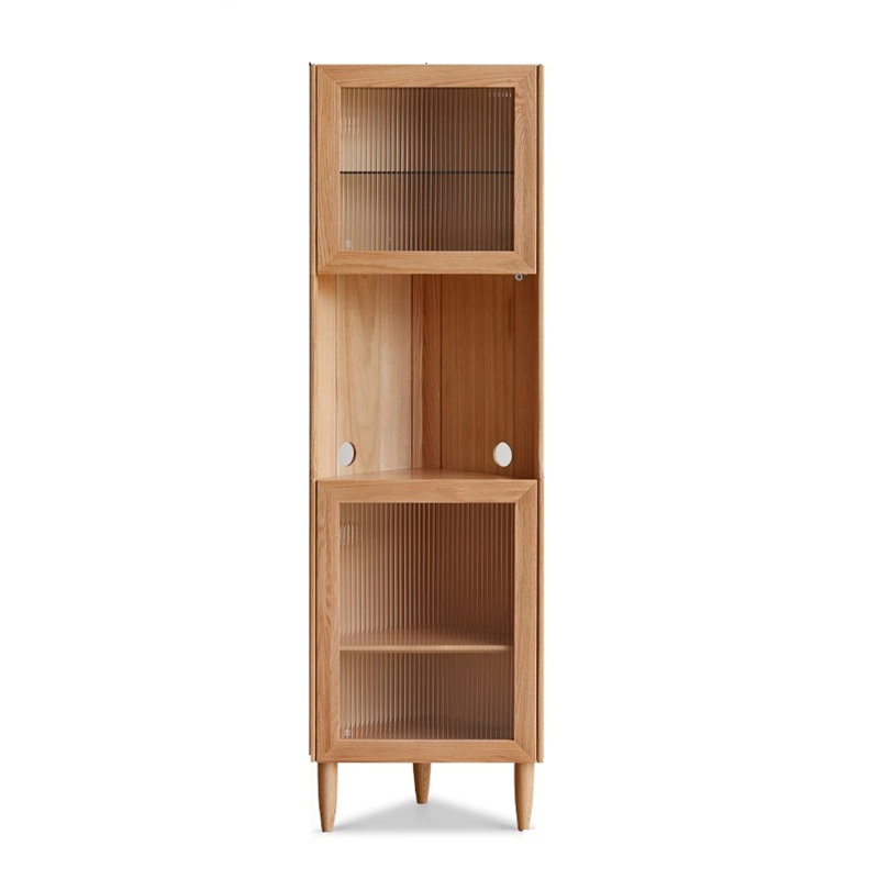 Vitrines en bois massif et verre Burlywood