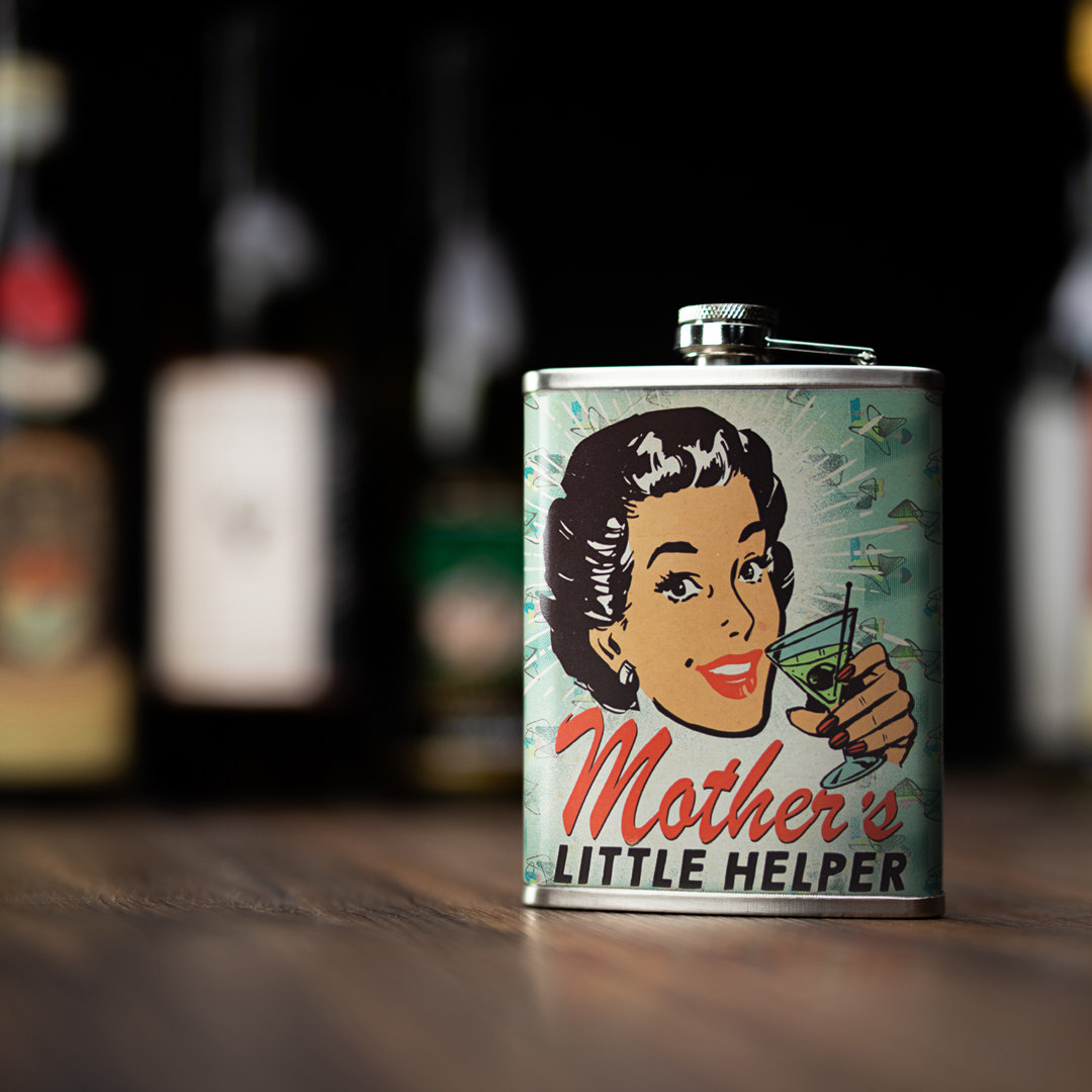 Mother's Little Helper Stainless Steel Hip Flask Trinx