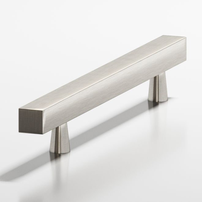 3" Center to Center Bar Pull, Satin Nickel, 3 1/2