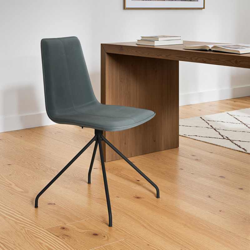 Velvet Upholstered Side Chair, Platinum