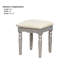 Meuble-lavabo de style transitionnel avec ensemble de tabouret et poignées de rangement