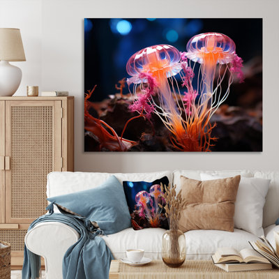 Jellyfish Oceans Glow IV sur impression sur toile