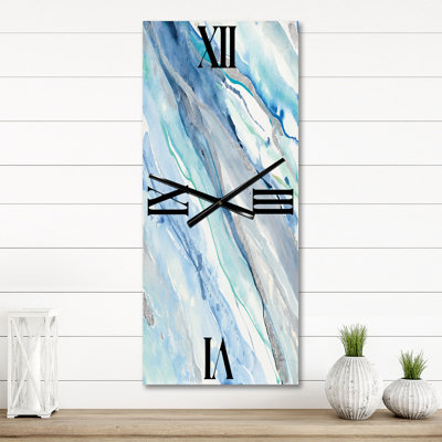 Blue Silver Spring II - Modern Wall Clock