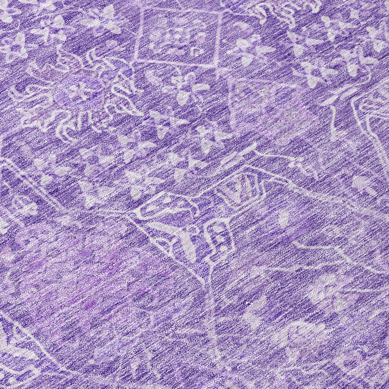 Plum Vintage Boho Machine Washable Indoor/Outdoor Rug