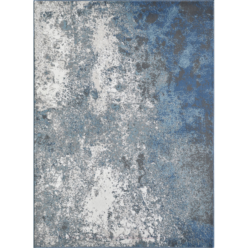 Tapis abstrait côtier, Rectangle 5 pi x 7 pi 2 po