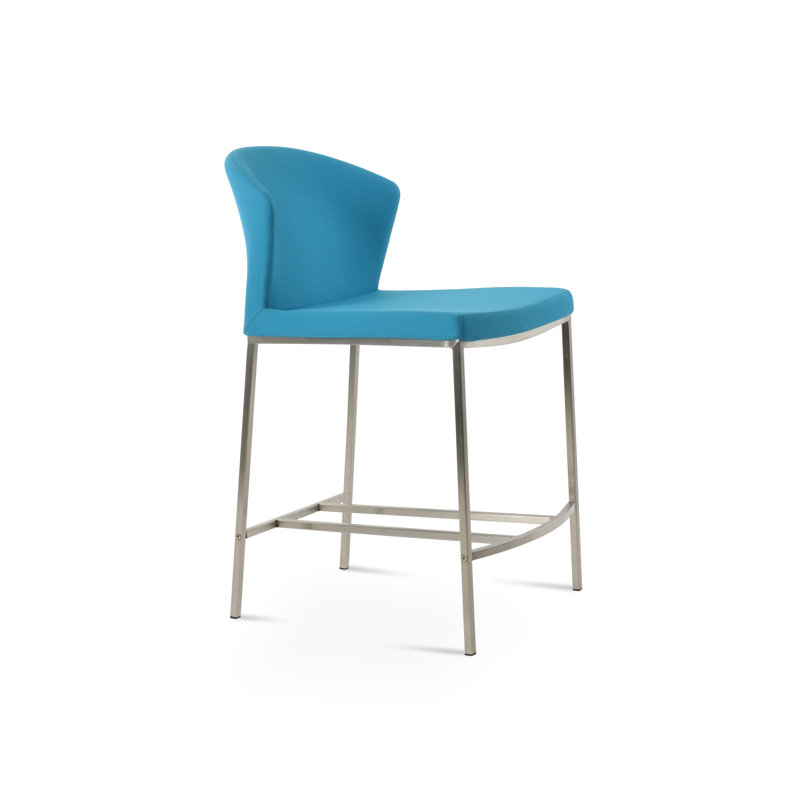 Capri Metal Counter  Stool, Turquoise