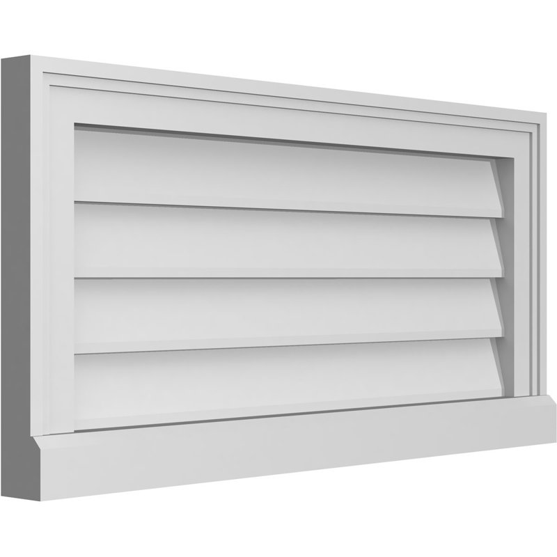 Cadre de seuil Brickmould, brun clair apprêté, H 14 po x l 28 po x P 2 po