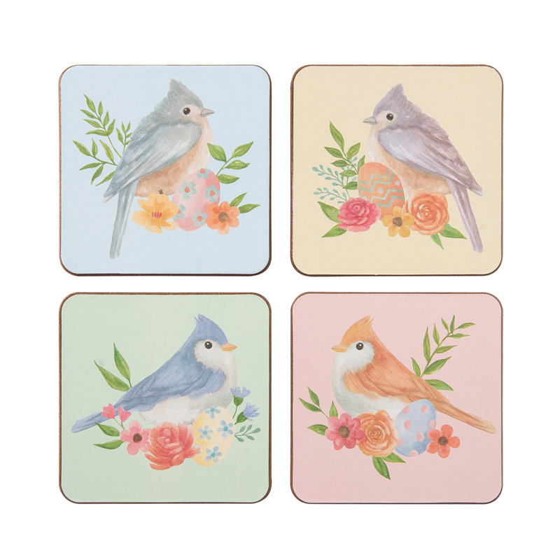 Sous-verres à oiseaux