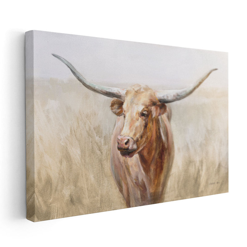 «Big Sky Longhorn», reproduction d'art sur toile, H 24 po x l 36 po