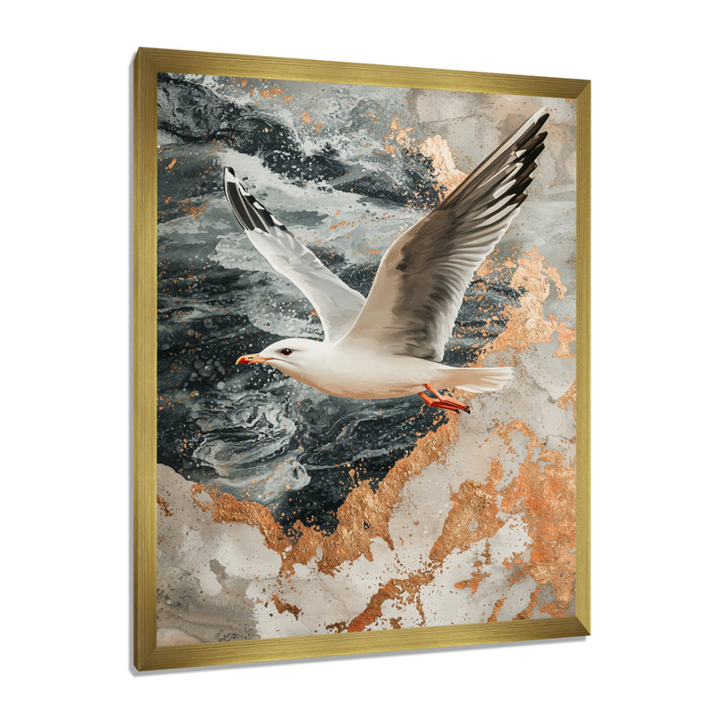Mua - Animaux, art mural, salon, H 20 po x l 12 po, Reproduction encadrée d'une seule photo, Doré