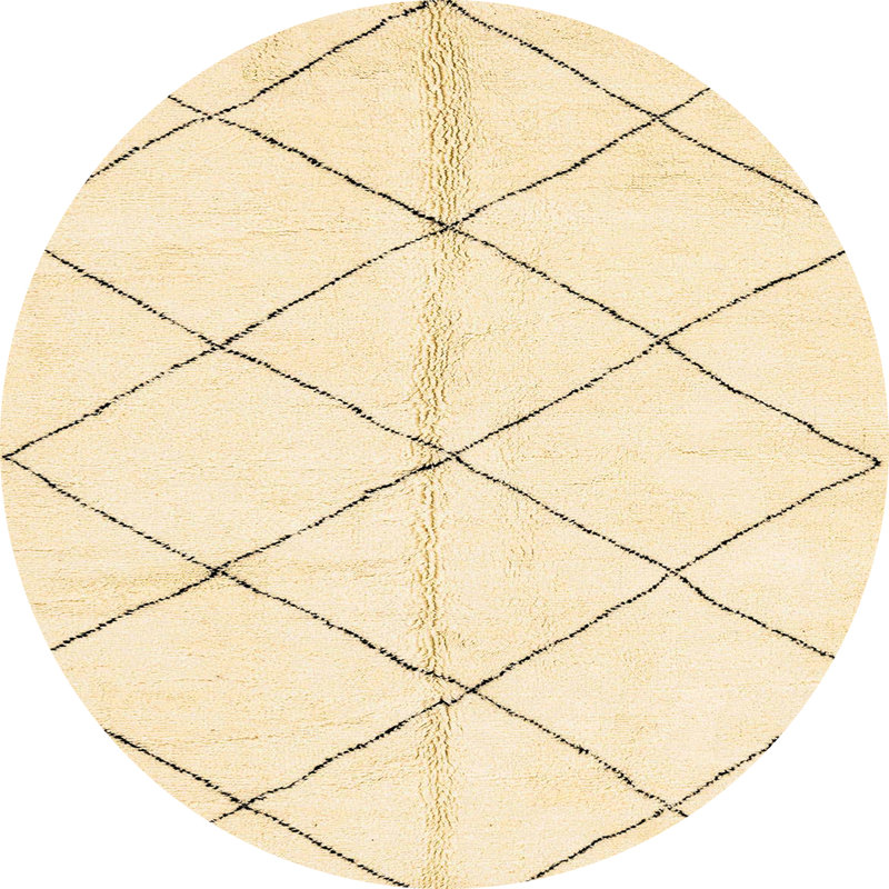 Abstract Indoor Rug, Round 6'