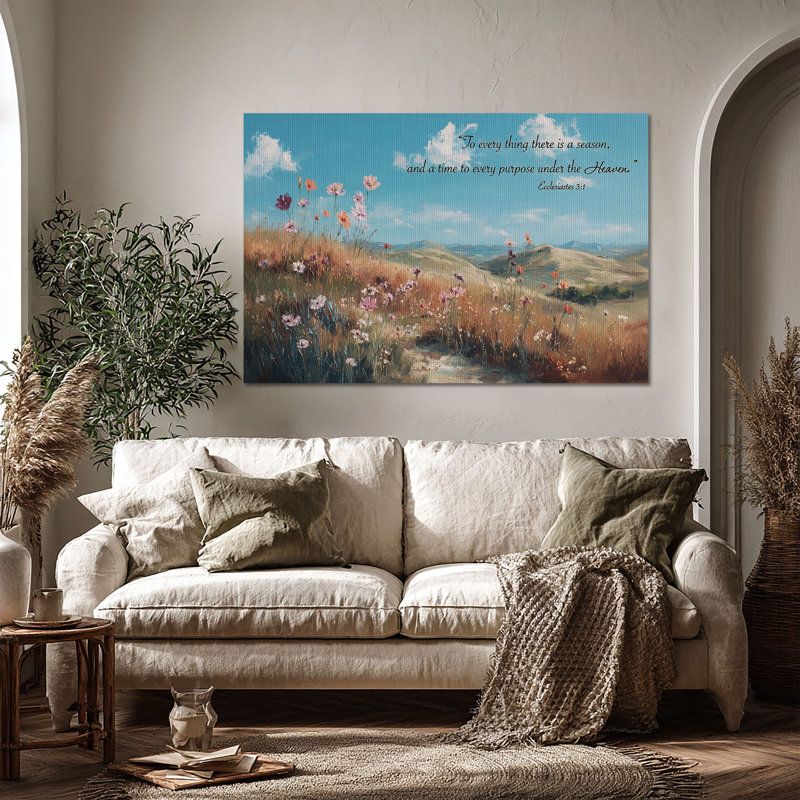 Art mural en toile grand format Bloom in Time - Décoration de salon, de chambre à coucher ou de bureau, L 60 po x H 40 po